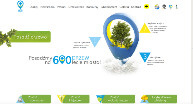 Posadźmy 600 drzew — autorska platforma kampanii społecznej